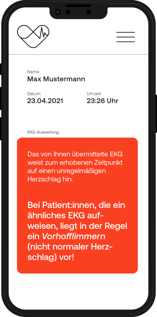 Unregelmäßiger Herzschlag wurde erkannt